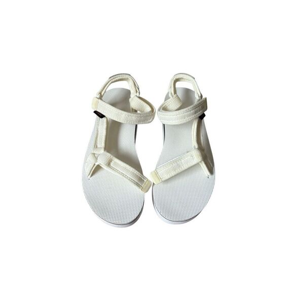 Teva Women's Flatform Universal Mesh Print Platform Sandal White size 10 - Picture 3 of 9